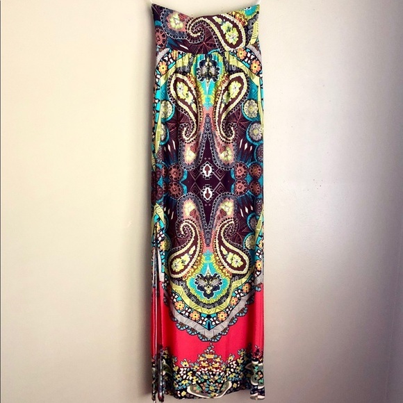 [F21] Sweetheart Paisley Print Dress - Picture 2 of 4